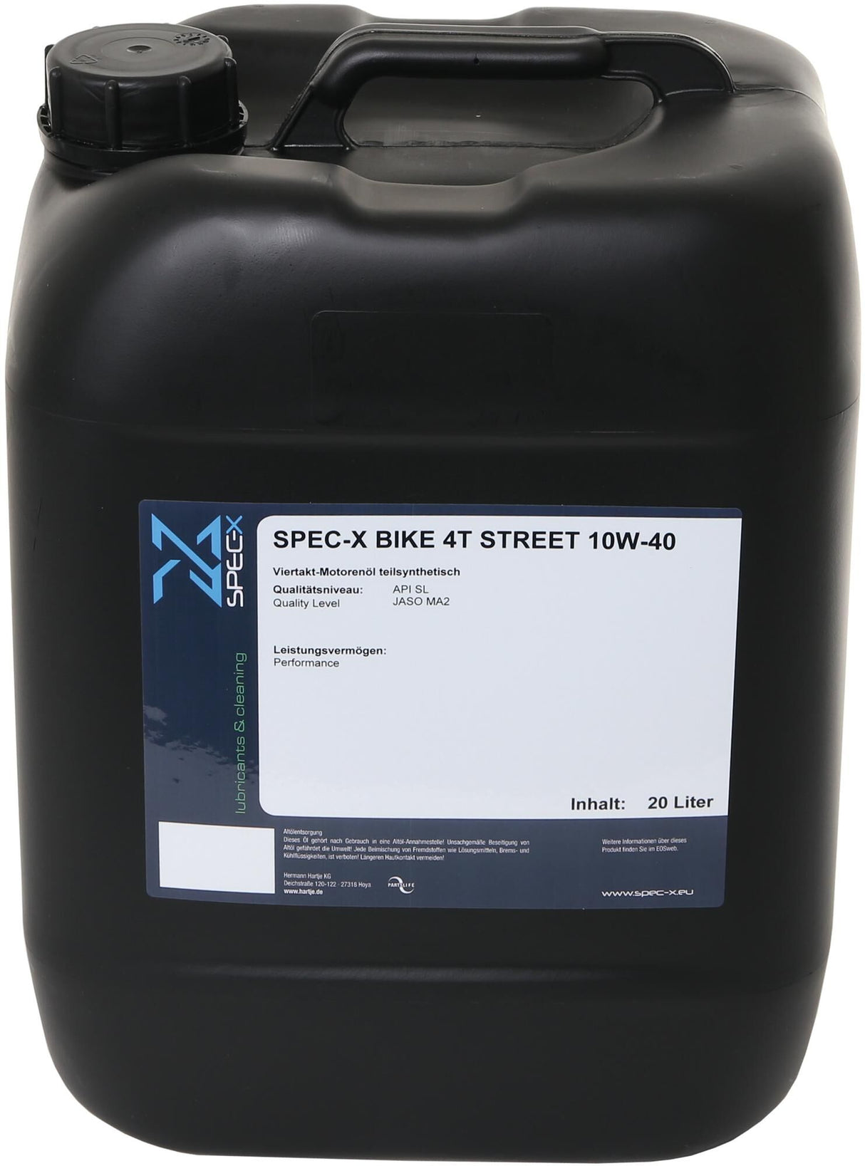Spec-x motor oil bike 4t street motor oil 4t 10w-40 stre 20l bike