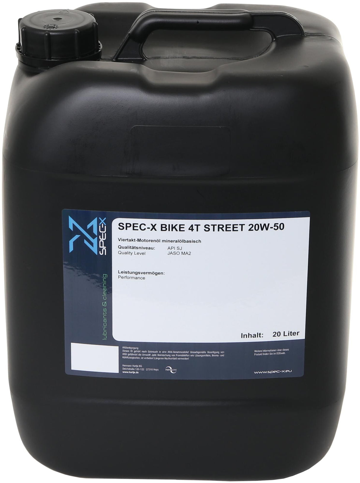 Spec-x motor oil bike 4t street motor oil 4t 20w-50 stre 20l bike