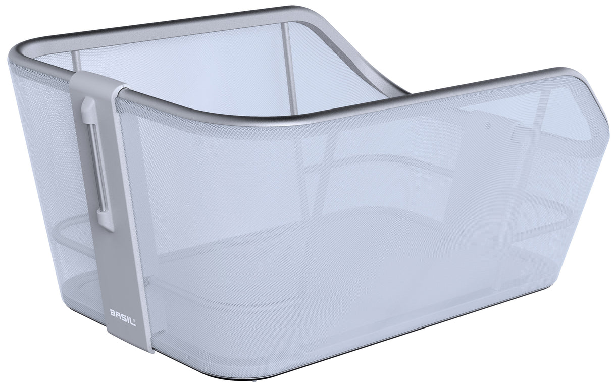 Basil Cento Tech Fiber WSL - rear bicycle basket - ice blue silver