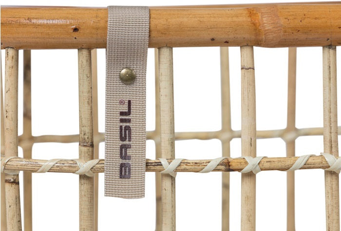 Basil Green Life - Canasta de bicicleta de ratán - Grande - Primero - Marrón natural