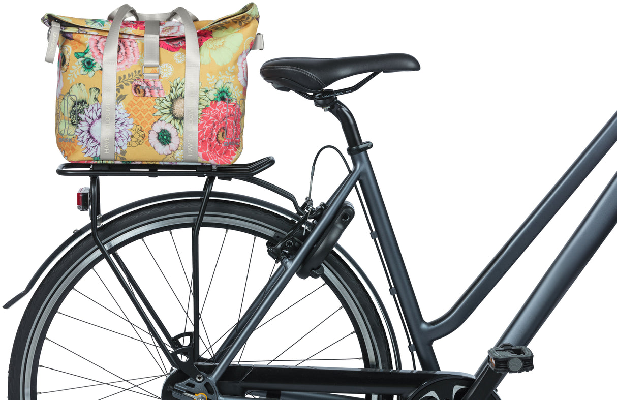 Bolso de bicicleta de campo de Basil Bloom: duradero, compacto, amarillo