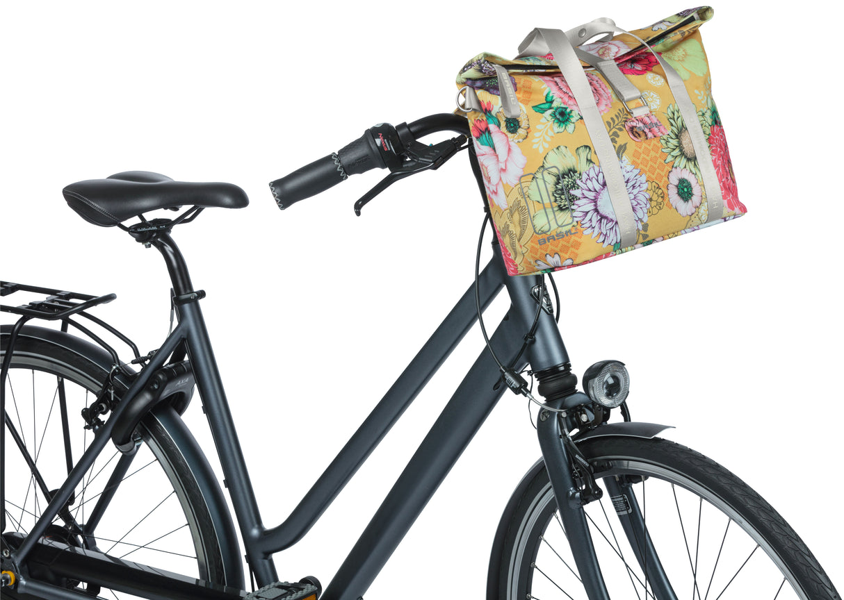Basil Bloom Field Mik Fietshandbag - Geel, compatto e durevole - 8-11L