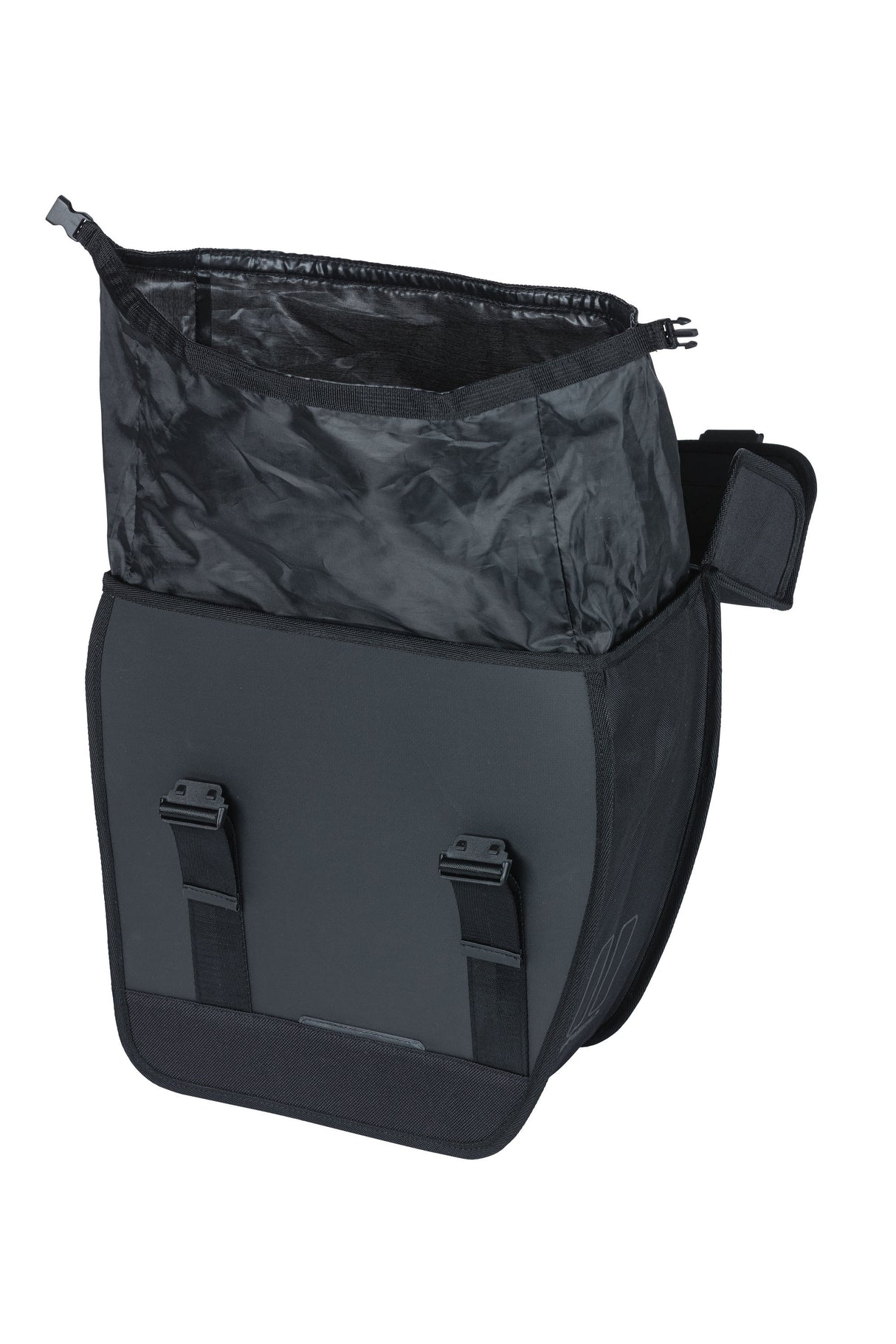 Tour de albahaca a la izquierda: bolsa de bicicleta individual, negro, impermeable