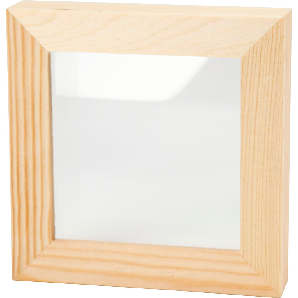 Creativ company 3d frame with glass, d: 2.5 cm, size 12.3x12.3 cm, 1 piece