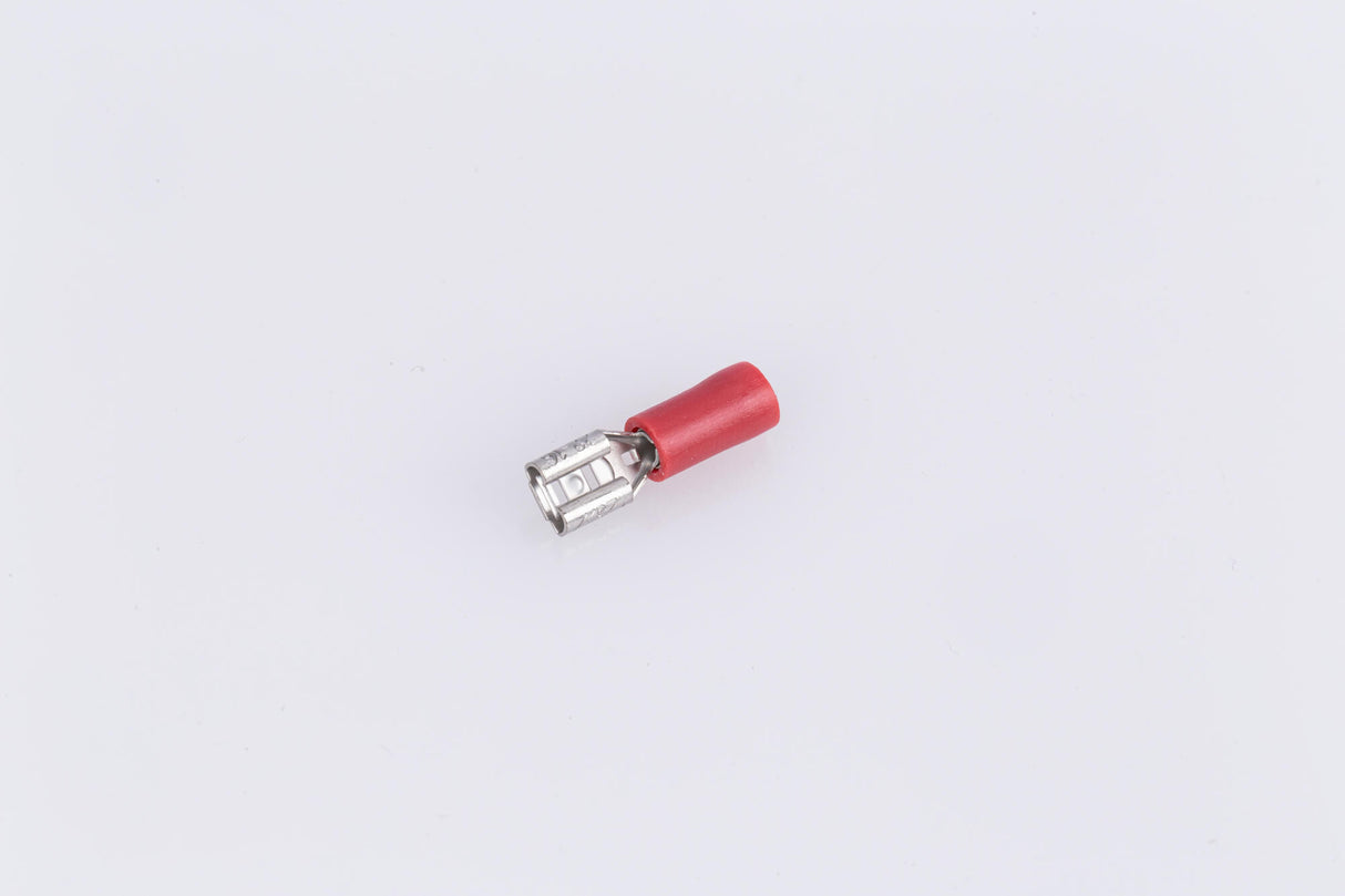 Spahn bananenstekker flat plug-in sleeve insulated red 100pcs.