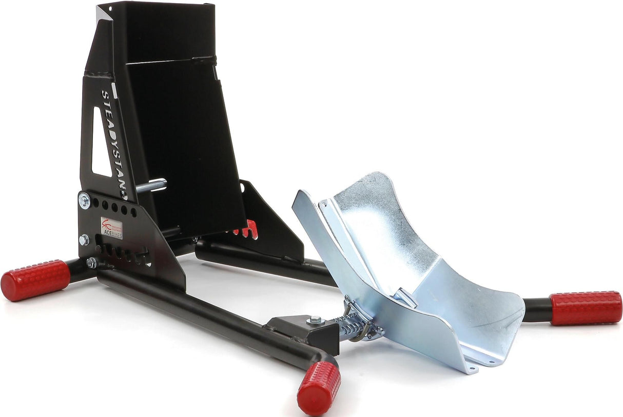 Acebikes ace bikes front wheel motor support steadystand motorcycle stand mod. 180 steadystand