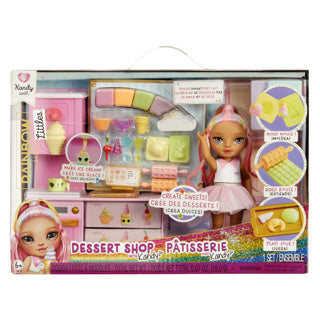 Mga underhållning rainbow high pop liten dessertbutik med kandy play set