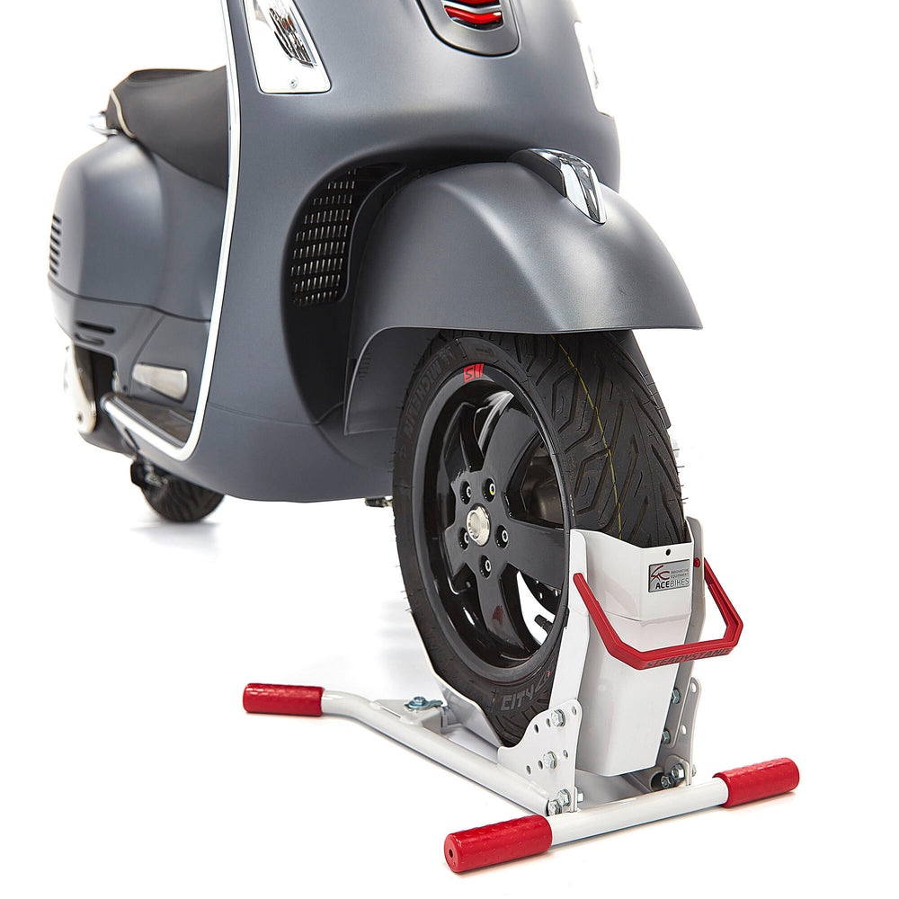 Acebikes ace bikes front wheel standard steadystand scooters motorcycle stand mod.260 steadyst. scooter