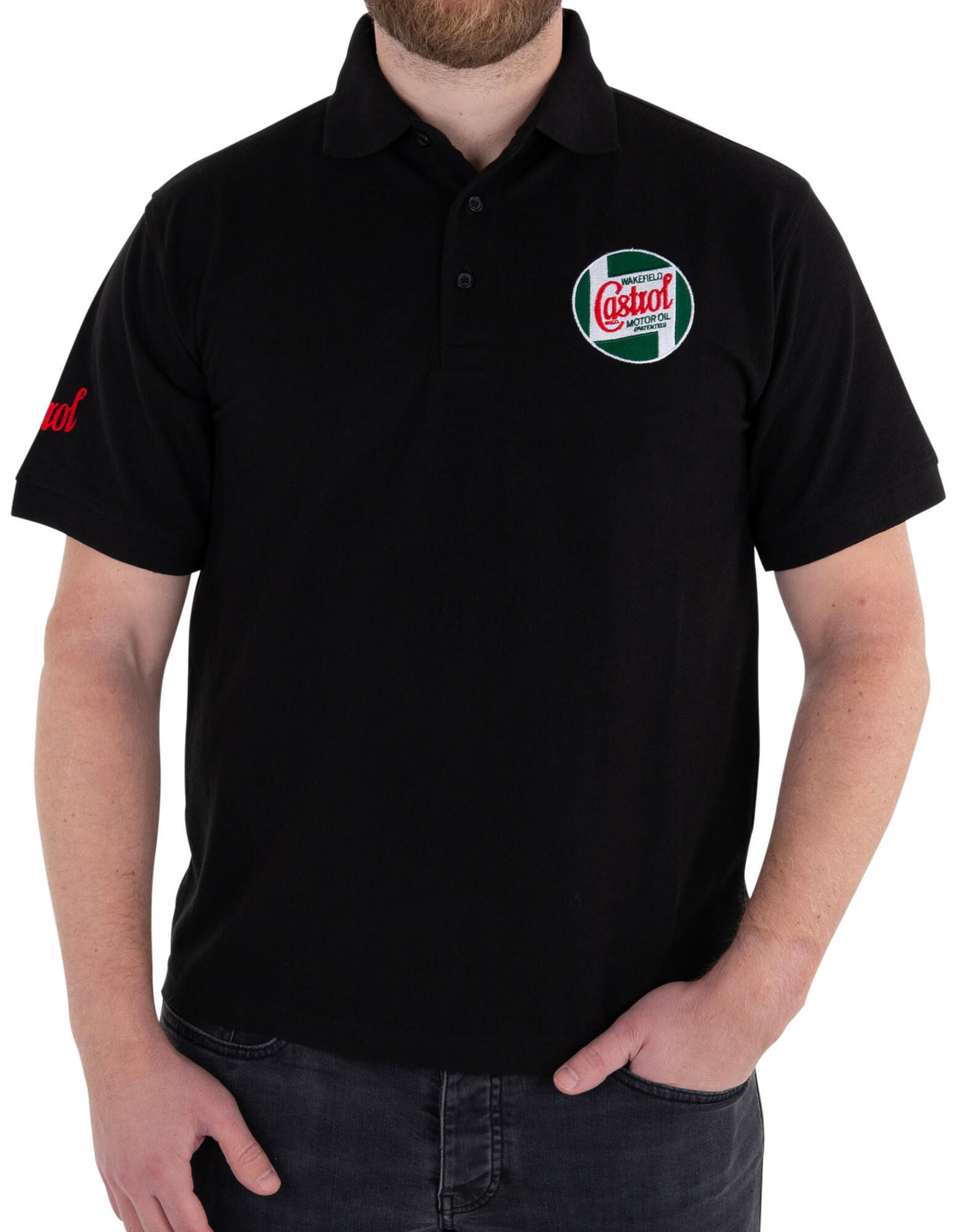 Castrol klassiek poloshirt poloshirt classic black gr. m 48