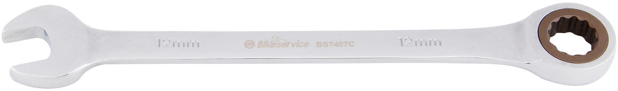 Bikeservice Ratchet Wrench Ringrtschmaulschl bst 12mm straight long
