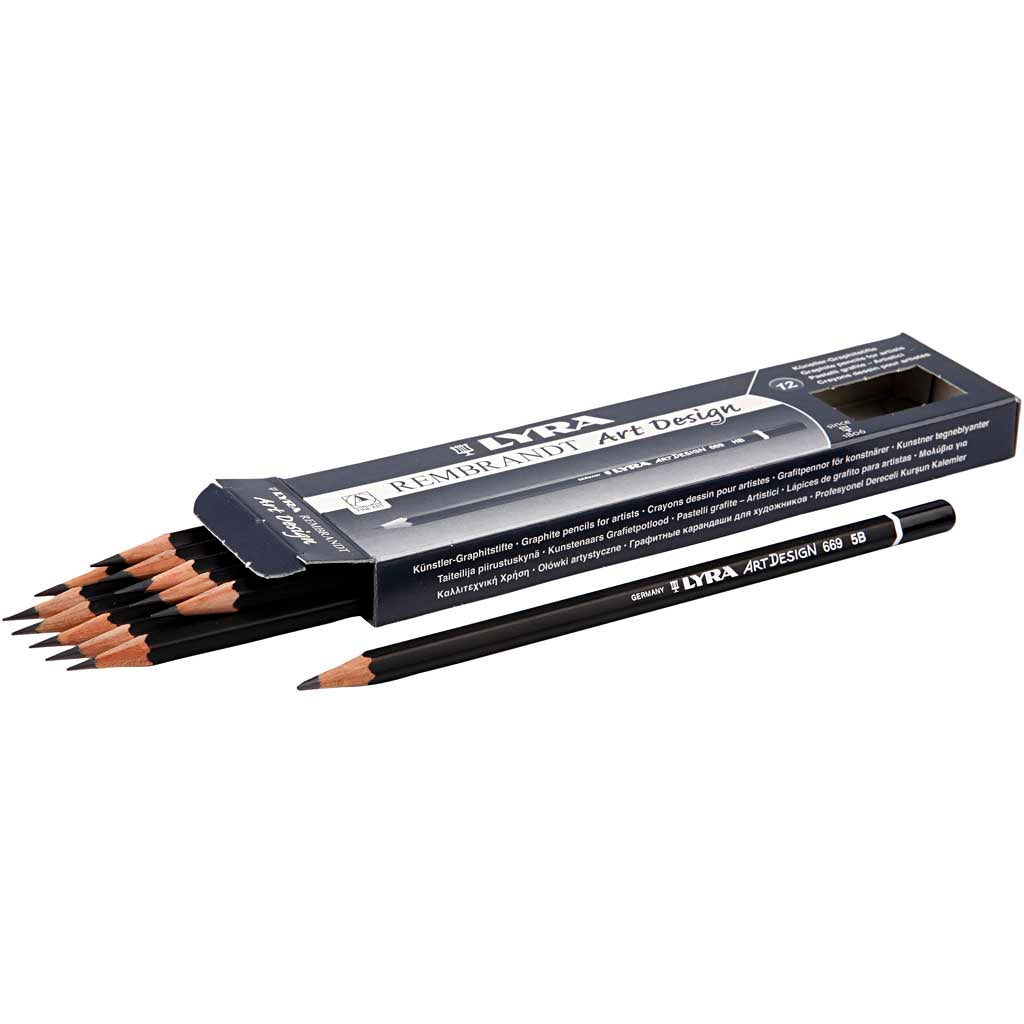 Lyra Art Design drawing pencils, d 6.9 mm, 5b, lead 1.8 mm, 12 pieces 1 box