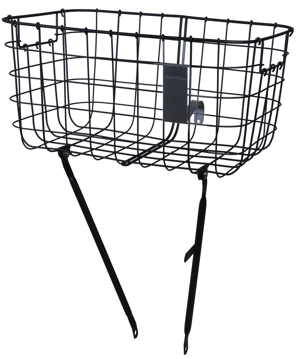 Basil Robin - bicycle basket - front - black