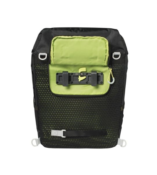 Basil Miles Daypack - sportieve fietstas - unisex - zwart lime