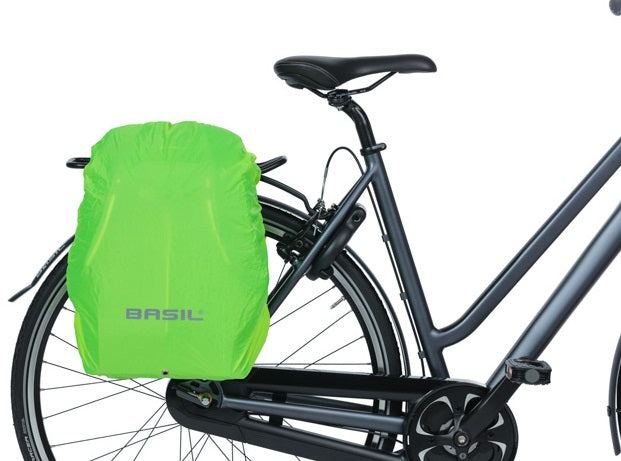 Basil B -M -Safe Nordlicht - Mochila de bicicleta compacta para bicicleta eléctrica - 13L - Negro