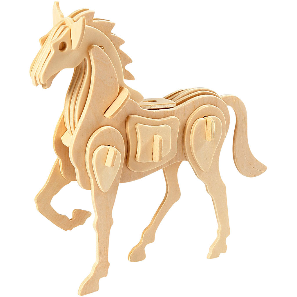 Creativ company 3d puzzle, horse, size 18x4.5x16 cm, 1 piece