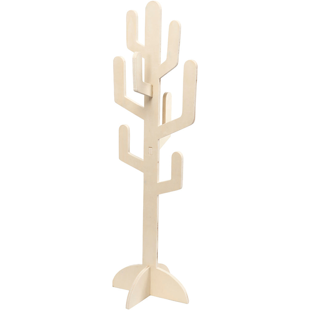 Creativ company wooden cactus, h: 60 cm, w: 18.5 cm, thickness 8 mm, 1 piece
