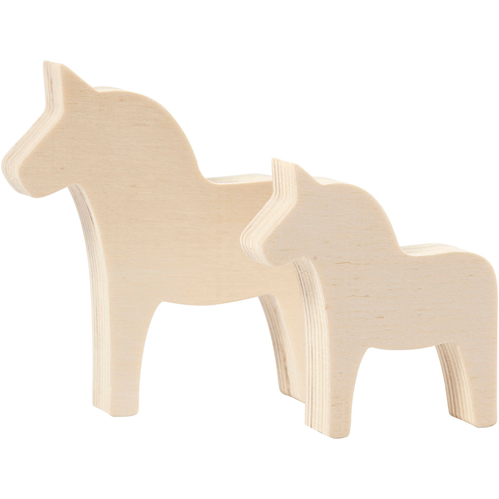 Creativ company horse, h: 8+10 cm, w: 7+9,5 cm, thickness 1,8 cm, 2 pieces 1 box