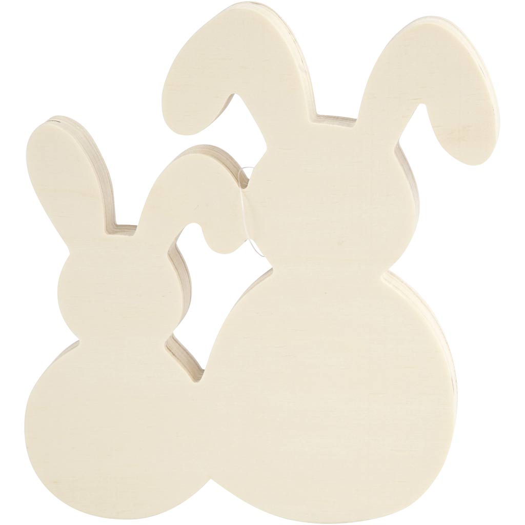 Creativ company rabbits, h: 17 cm, w: 16 cm, thickness 2 cm, 1 set