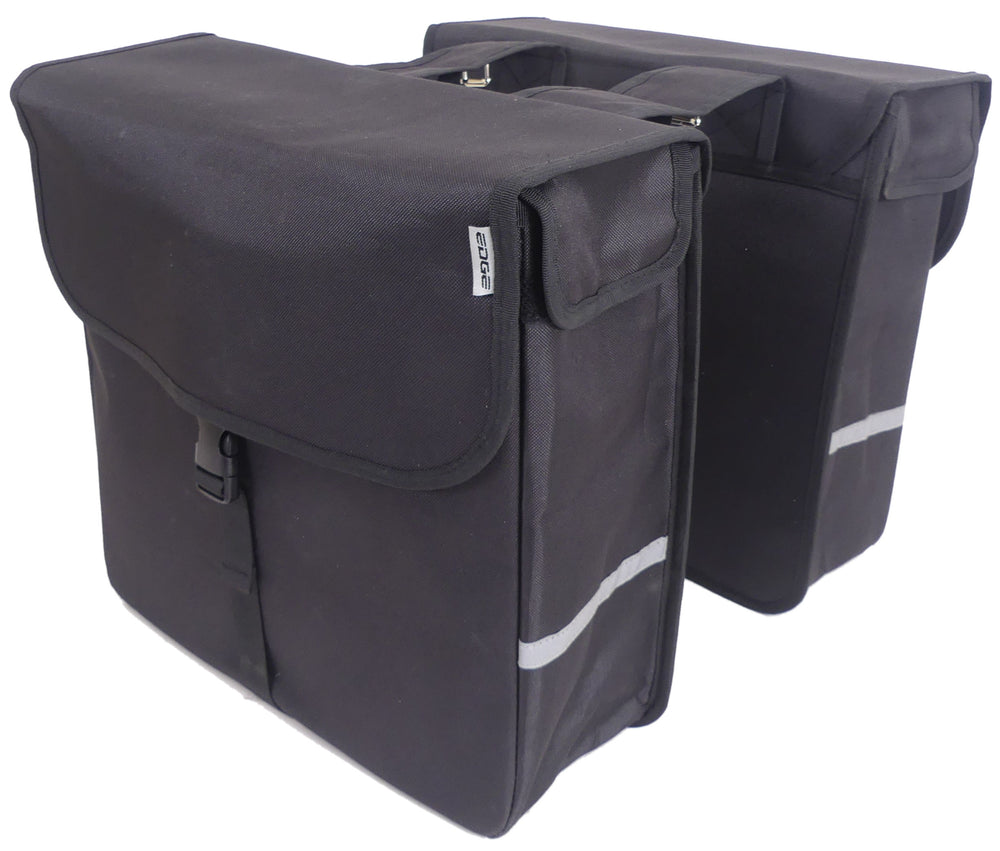 Bordo doppia bicicletta Shopper di lusso 40 litri 38 x 40 x 14 cm (2x) nero