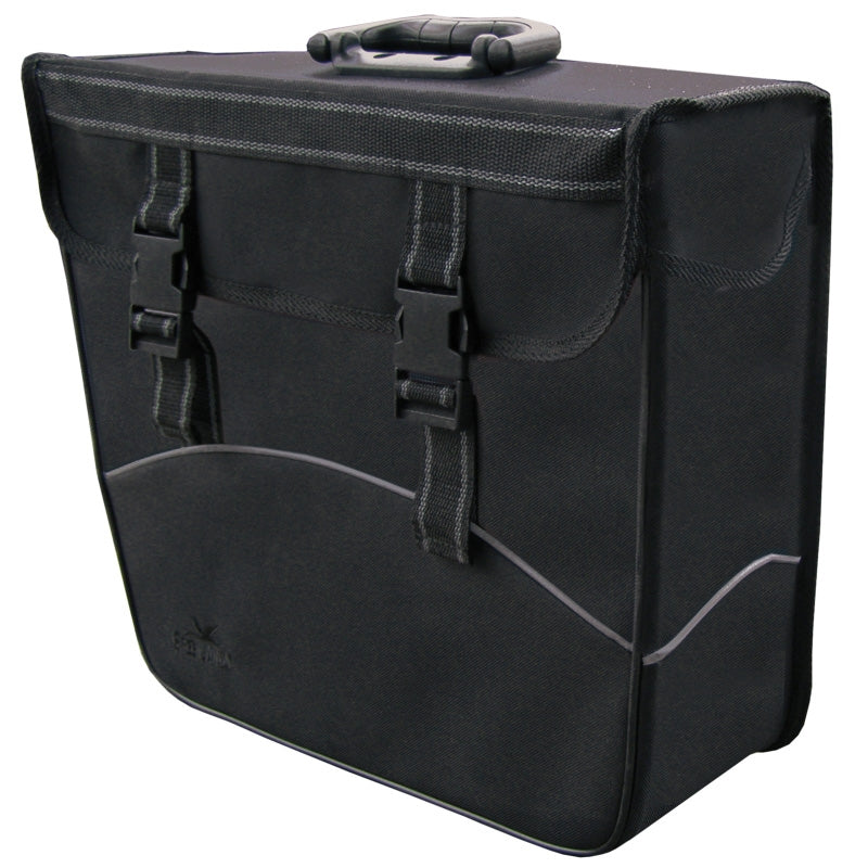 Greenlands Single Bag Black, Left. Dimensions: 37x33x14 cm, Capacity: 20 liters