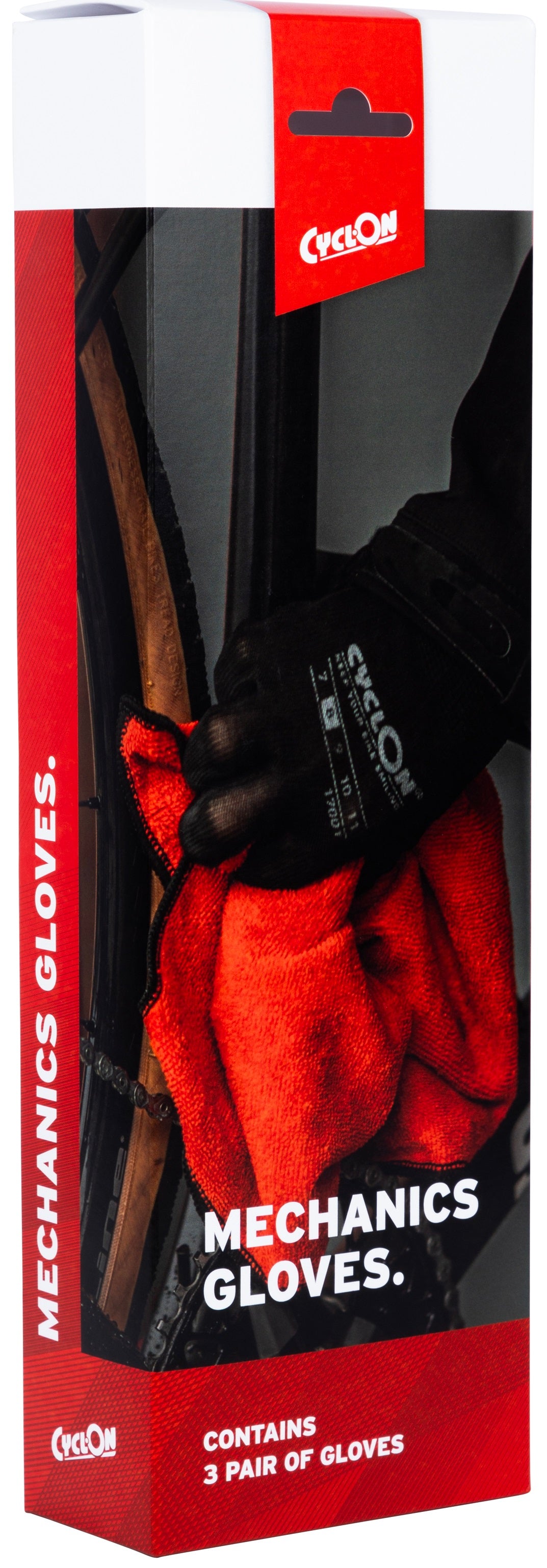 Cyclon -Montage -Handschuhe M8 - Rot (20 Paar)