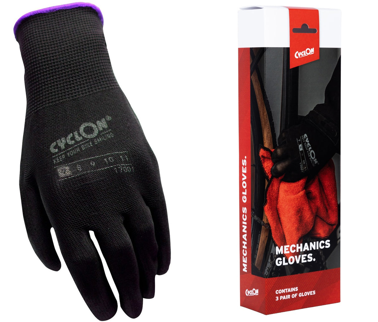 Cyclon -Montage -Handschuhe M7 - Lila (3 Paare)