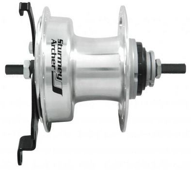Gear Hub 3 Velocidad Sturmey Archer XL -RD3 Cuble de freno de batería de 90 mm - 36 hoyos - Plata