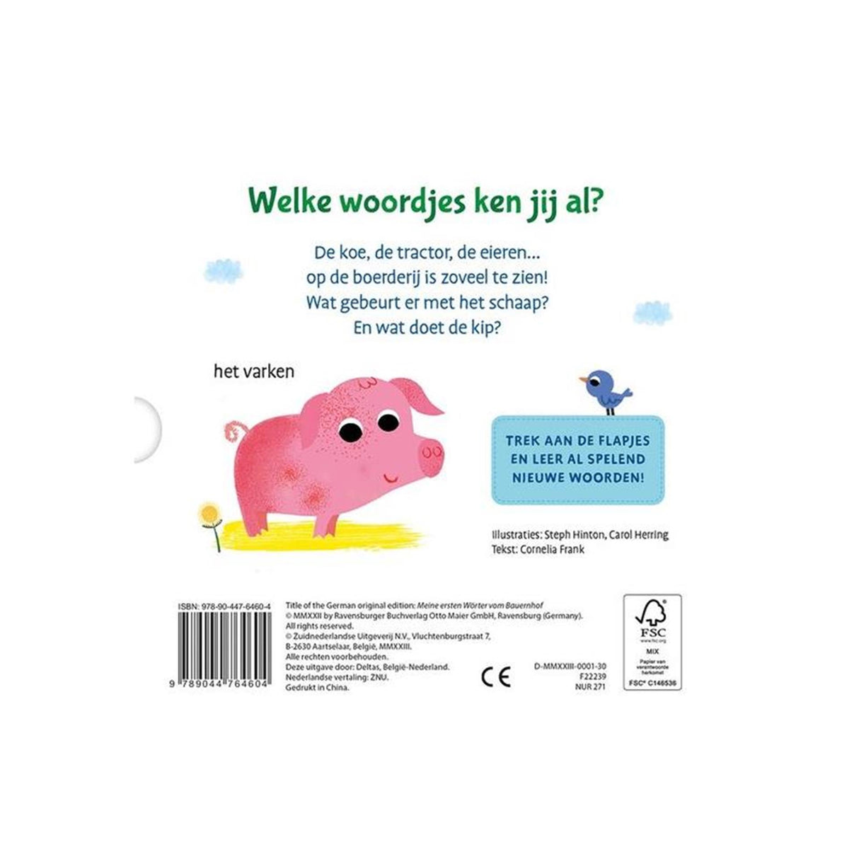 Libro de cartón Deltas mis primeras palabras - en la granja (1-3 años)