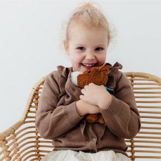 Bréagán bambolino bréagán cuddly plush fien agus teun - pim an madra, 25cm