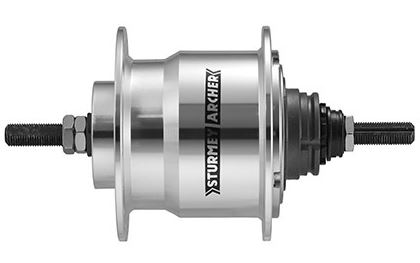 Sturmeyarcher Hub 4 Velocidad Sturmey Archer X-RF4 36 hoyos 170 mm Longitud del eje de plata