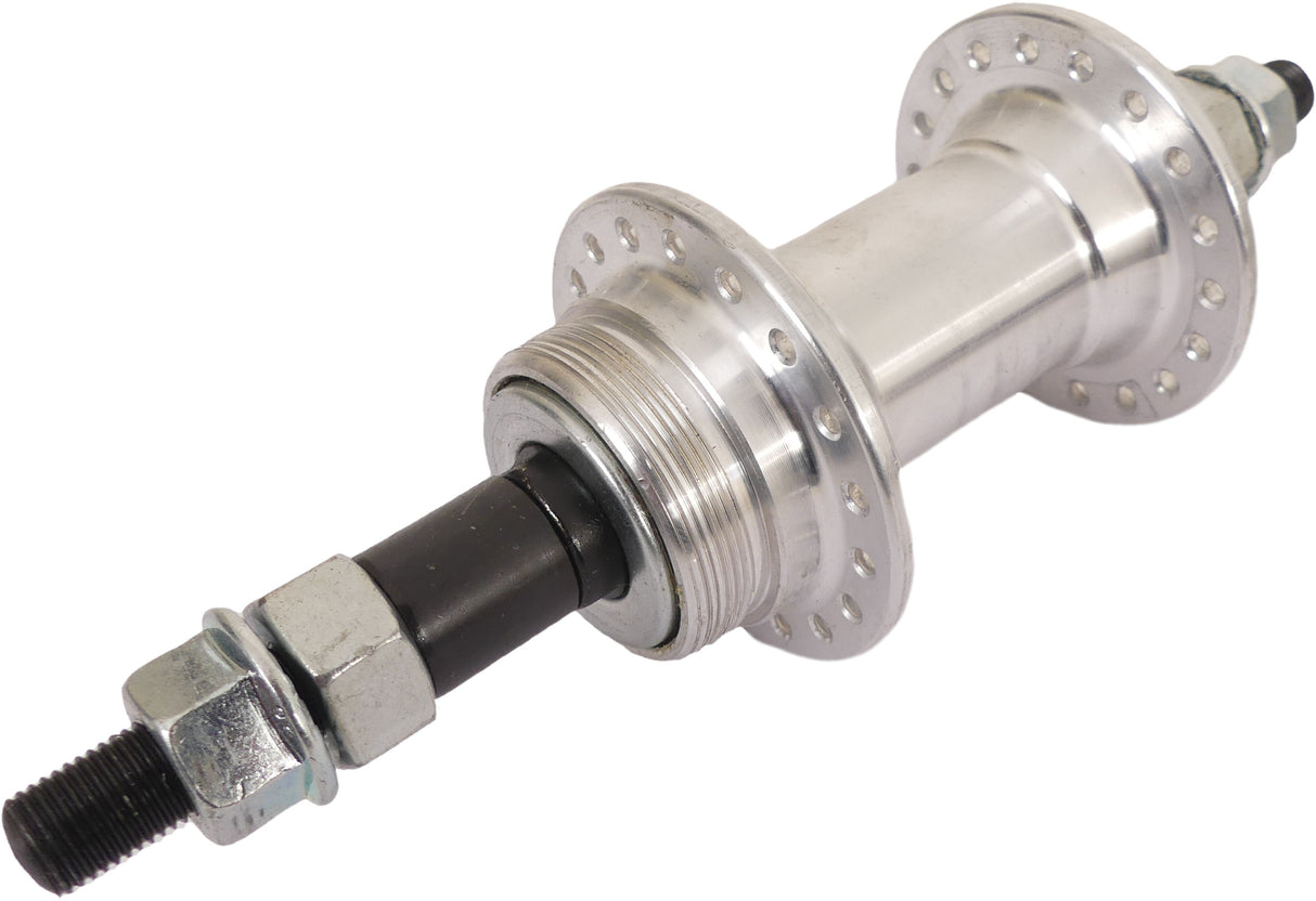 Freewheel rear hub with solid axle 36 holes aluminum