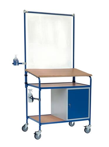 Fetra verrijdbare etagebak met infectiebescherming 1000x600