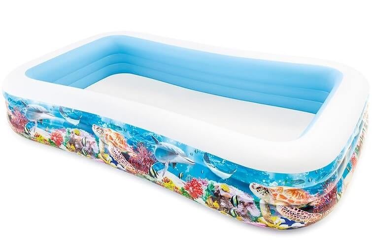 Intex stor oppustelig swimmingpool tropisk rev