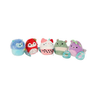 Squishmallows micromallows plush 6.5cm 5 pack silvy, roses aarin, roxy, gerald