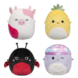 Squishmallows cuddly plush micromallows - maui, trudy, caedyn, minya, 4-pack