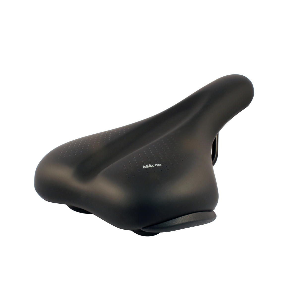 San Remo Macon saddle with bumper, men's. Black, without strap.