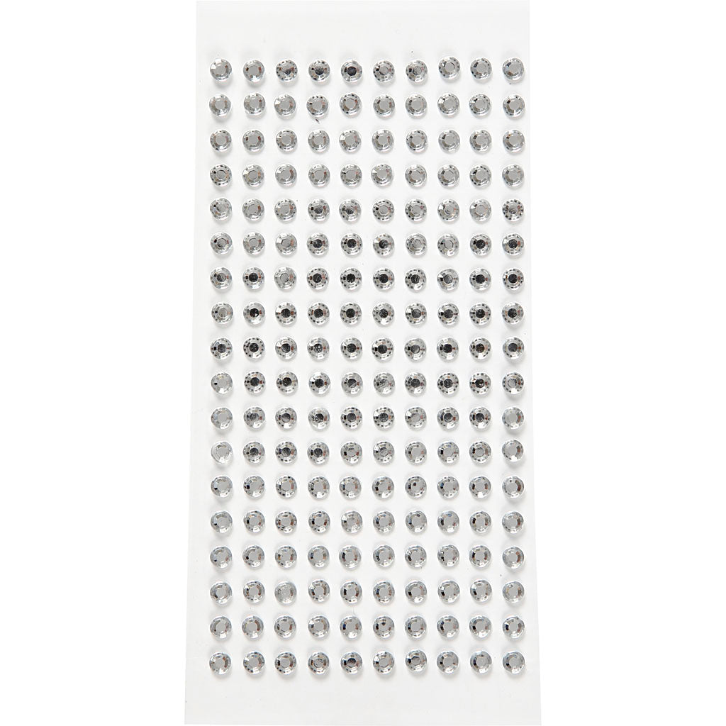 Vivi gade rhinestones, d 5 mm, silver, 144 pieces 1 box