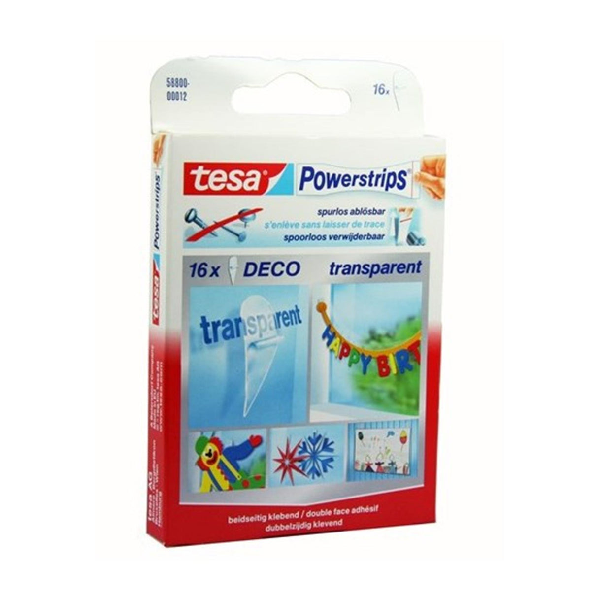 Tesa deco powerstrips transparant