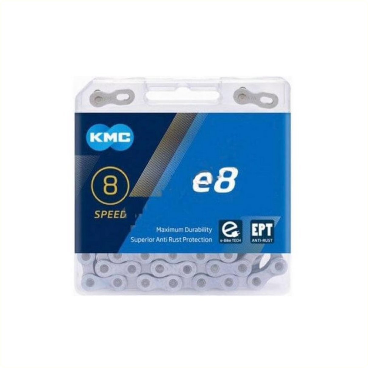 KMC Chain 6 7 8 speed E8 EPT 122 links silver