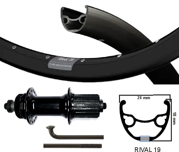 Kg bakhjul 27,5 tum 584 rival 19 svart cass 8-10 v centerlock avbrott