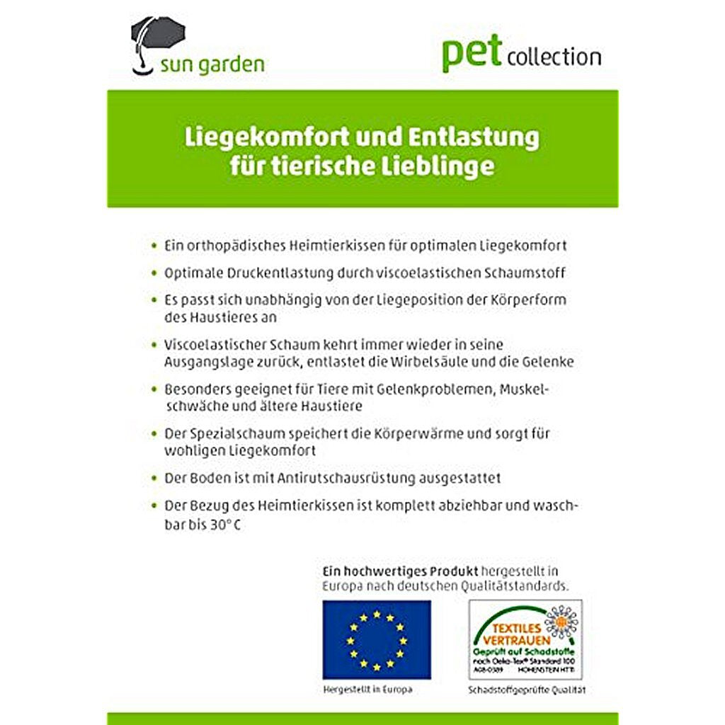 Almofada ortopédica para cães Sun Garden Buddy 100x65x10cm marrom escuro