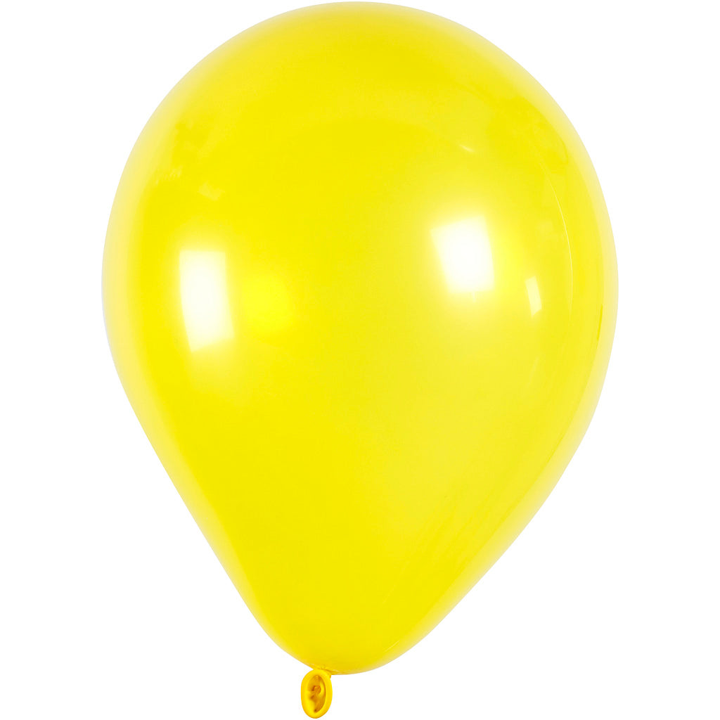 Creativ company balloons, set of 10 balloons, d 23 cm, yellow, 10 pieces 1 box