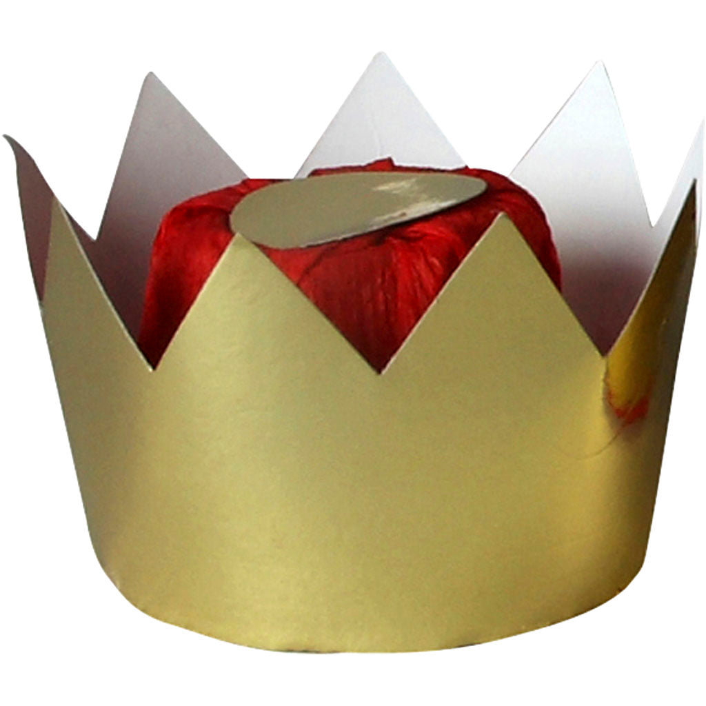 Creativ company queen's crown, h: 7 cm, d 9 cm, gold, 1 piece
