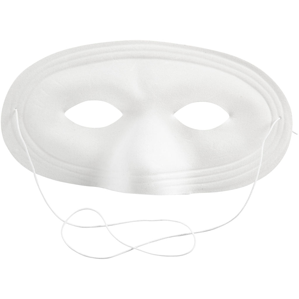 Creativ company mask, h: 10 cm, w: 17.5 cm, white, 1 piece