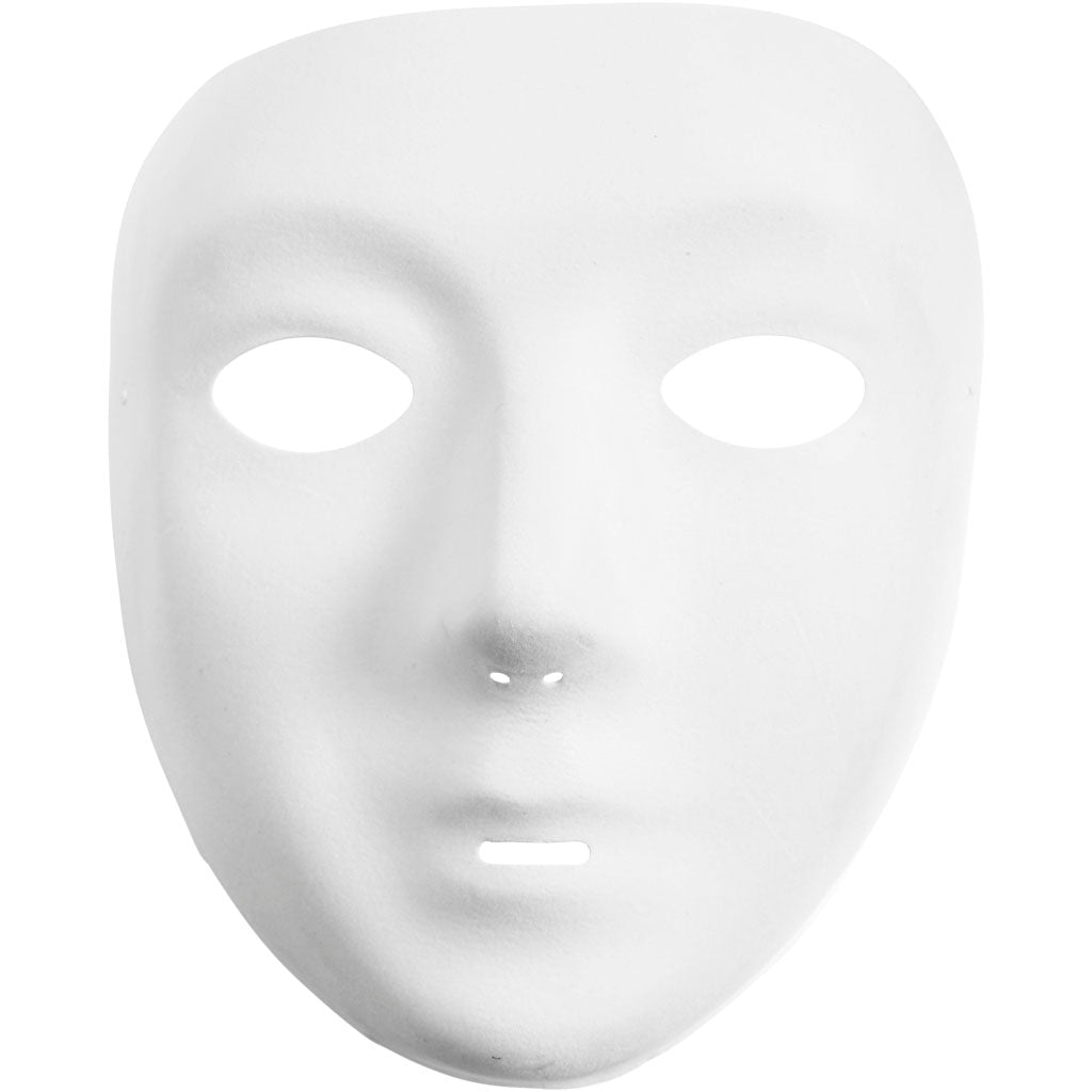 Creativ company mask, h: 17.5 cm, w: 14 cm, white, 1 piece
