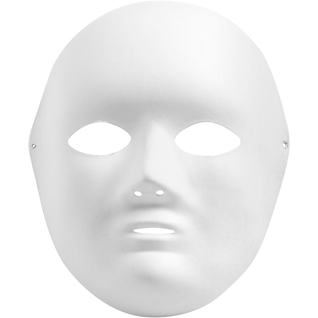 Creativ company mask, h: 22 cm, w: 17 cm, white, 1 piece