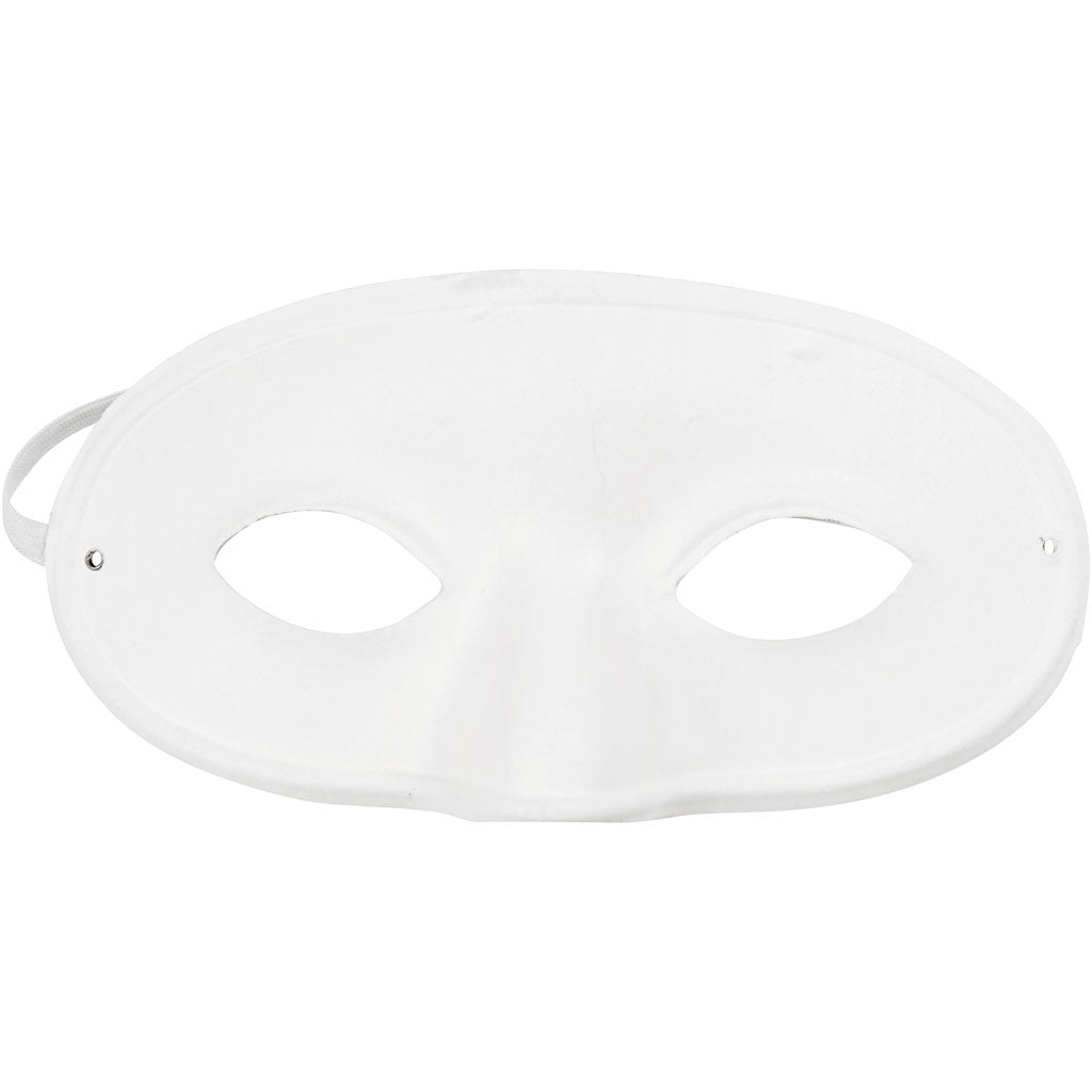 Creativ company mask, h: 9.5 cm, w: 18.5 cm, white, 1 piece