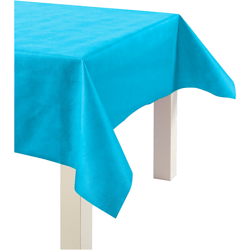 Creativ company tablecloth made of imitation textile, w: 125 cm, 70 gr, turquoise, 10 m 1 roll