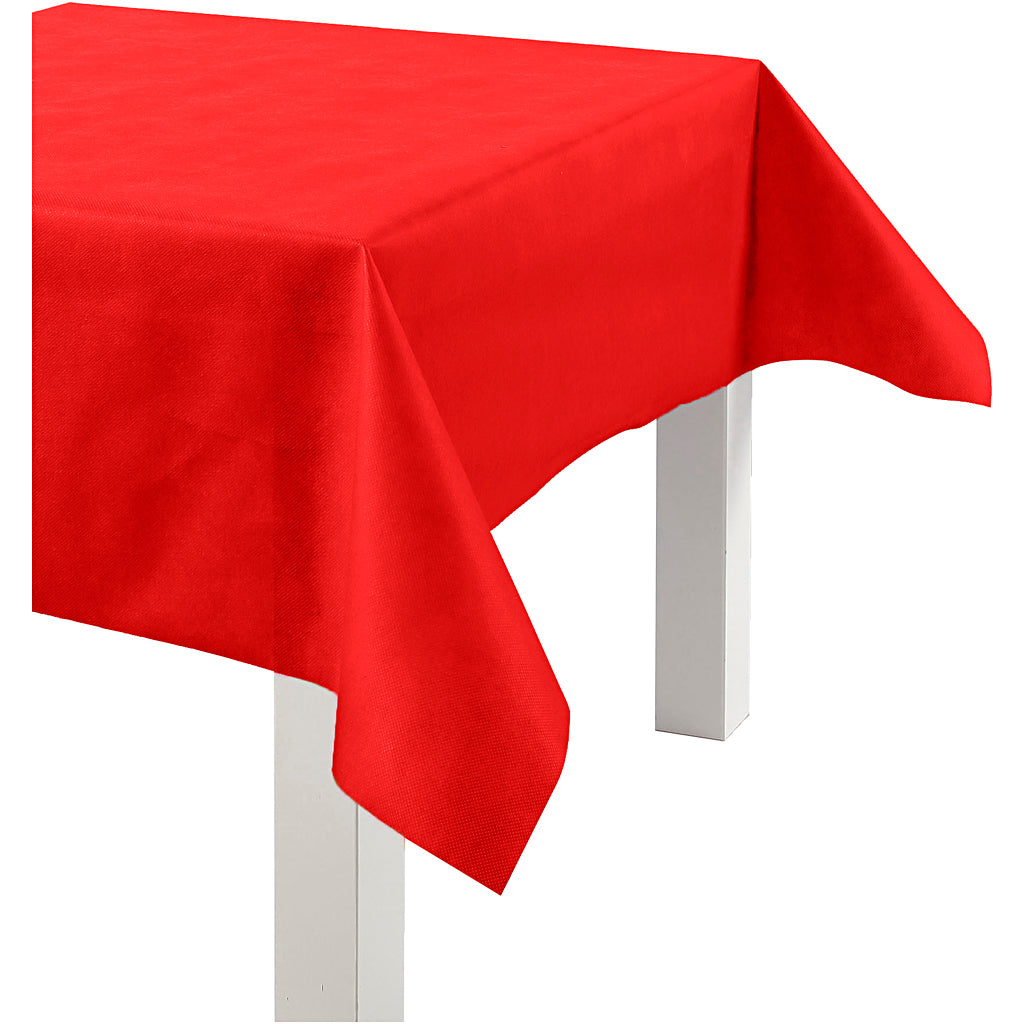 Creativ company tablecloth made of imitation textile, w: 125 cm, 70 gr, red, 10 m 1 roll
