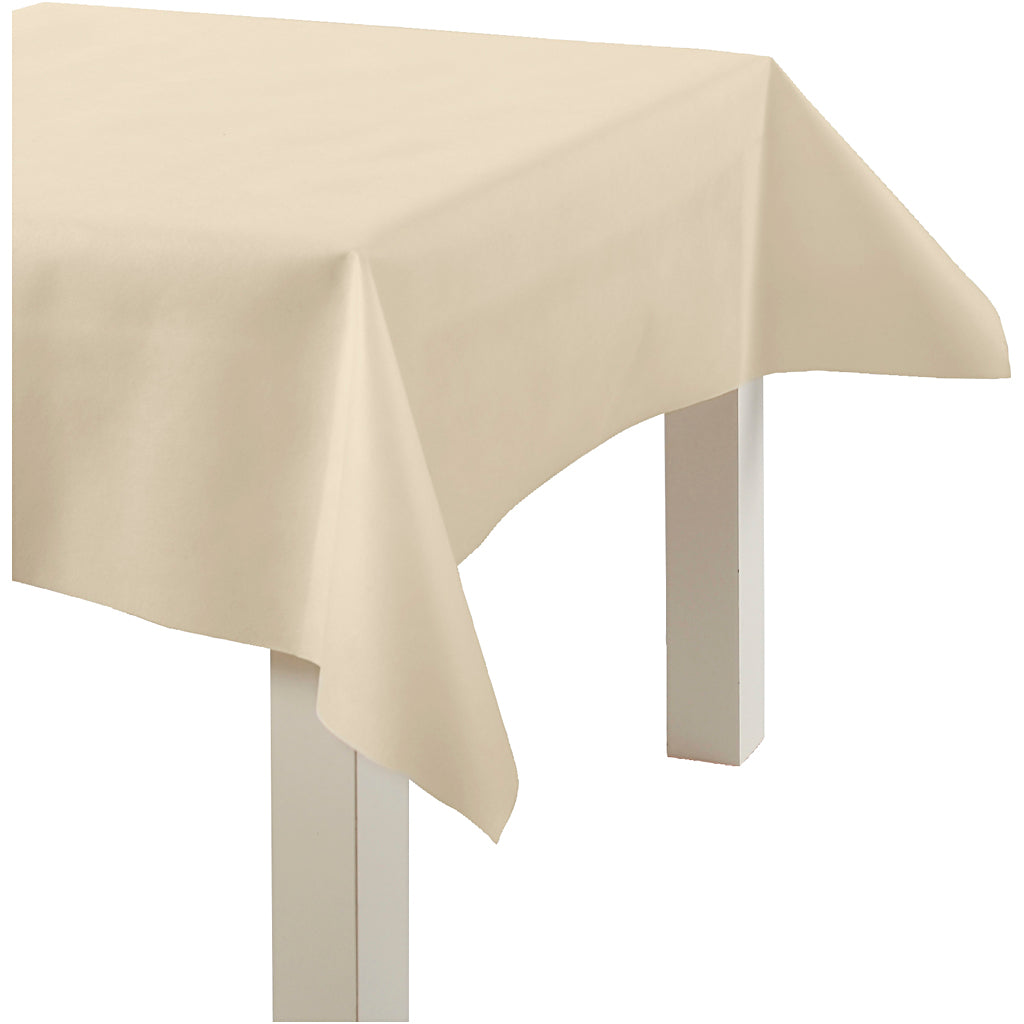 Creativ company tablecloth made of imitation textile, w: 125 cm, 70 gr, light yellow, 10 m 1 roll
